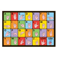 Fun Rugs Sign Language Kids' Rug, Multi-Color   550893860